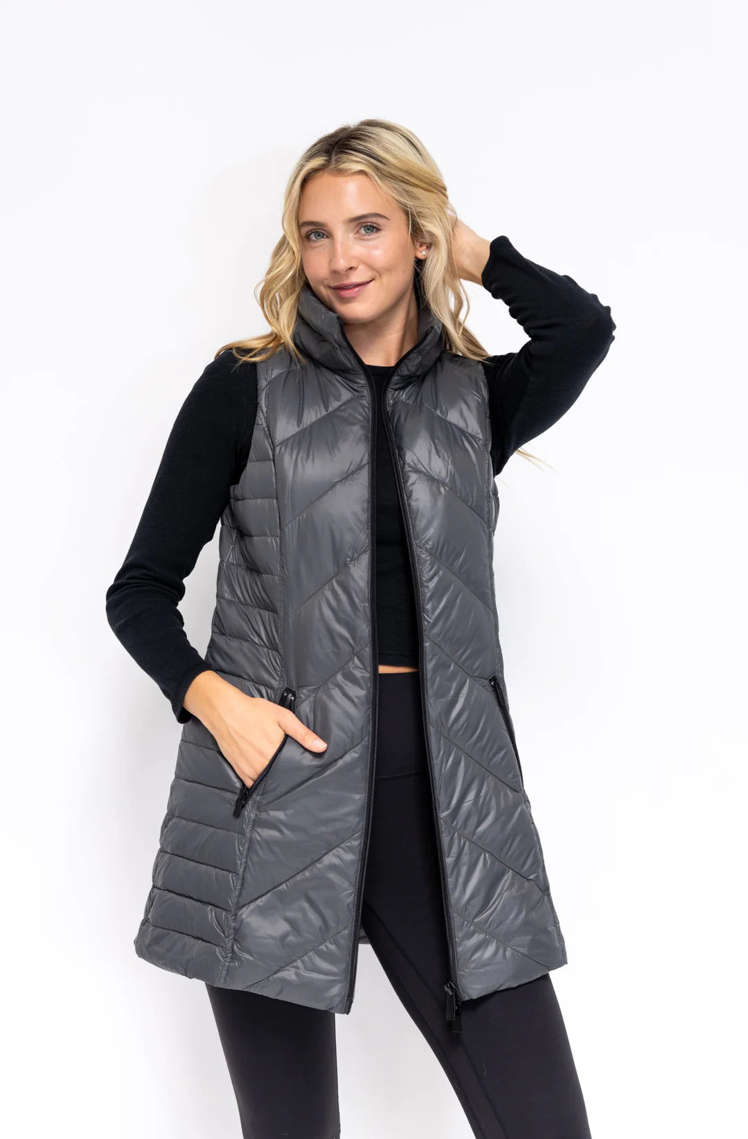 Chevron Quilted Vest