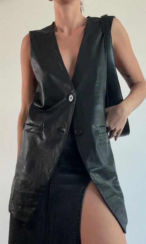 Company Mixer Leather Vest - FINAL SALE